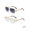 Fashion Leopard Rimless Sunglasses - Image 12