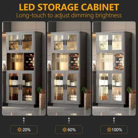 LED Wine  Cabinets with Removable Wine Rack - Image 5