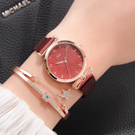 Women Bracelet Set  and a Quartz Watch - Image 11