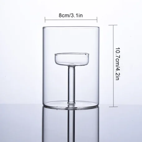 Transparent Glass Candlestick Holder - Image 8