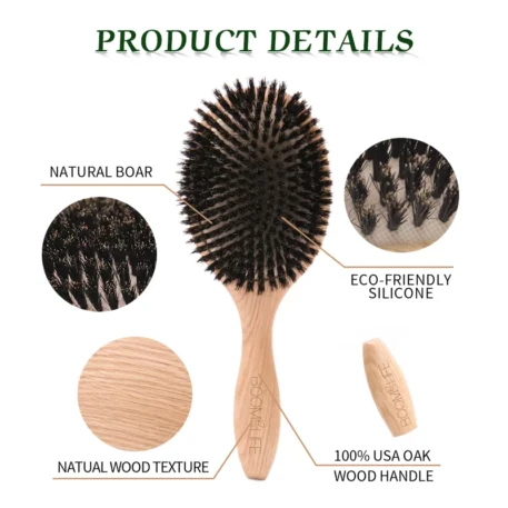 Boar Bristle Hair Brush - Image 5