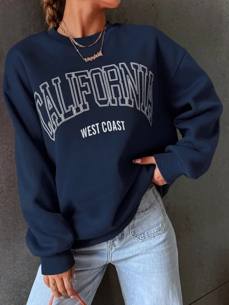 Ladies Sweatshirt California West Coast Print - Image 16