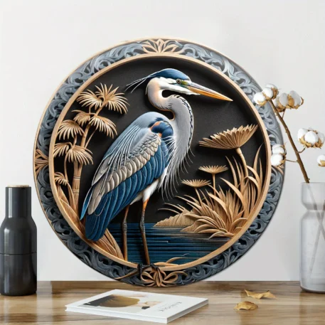 Great Blue Heron Aluminum Sign - Image 2