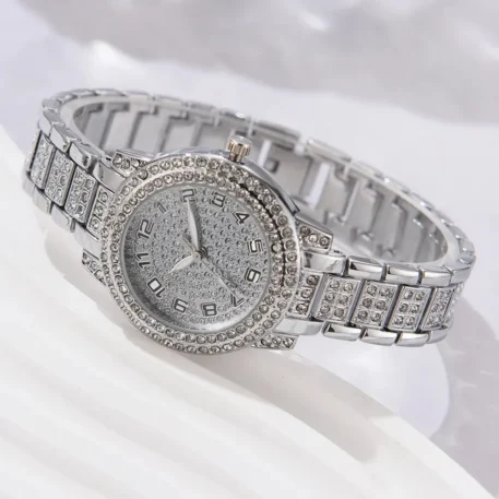 6PCS Women Watch Luxury Crystal Wristwatch - Image 6