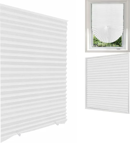 Window Self Adhesive Pleated Blinds Cordless - Image 6