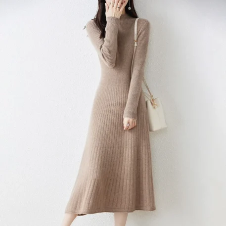 Winter Warm Wool Knitted Dress - Image 2