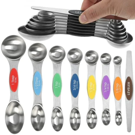 8 Pieces Magnetic Measuring Spoons