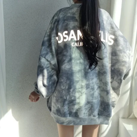 Autumn Tie Dye Long Sleeve Hoodie - Image 5