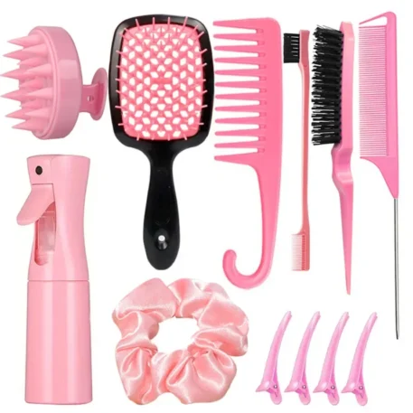 12 pcs hairstyle Brush and Comb set