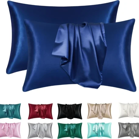 1pc Silky Satin Pillowcase - Image 7