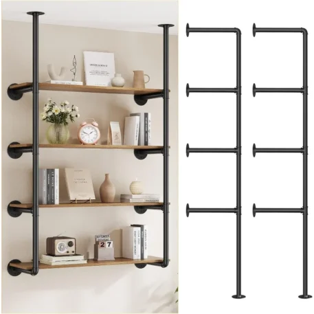 Industrial Iron Pipe Shelf - Wall Mount