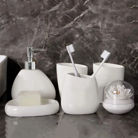 Ceramic Bathroom Accessory Set