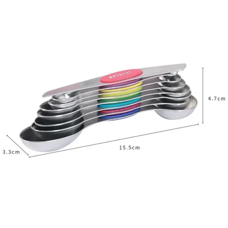 8 Pieces Magnetic Measuring Spoons - Image 4