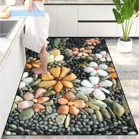 Creative Pebble Door Mat Absorbent with a Non slip back