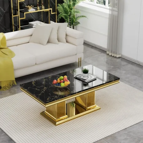 Luxury Accent Entry Way Faux Marble Table - Image 19