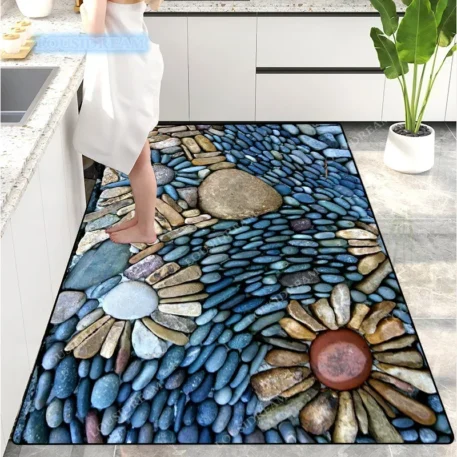 Creative Pebble Door Mat Absorbent with a Non slip back - Image 3