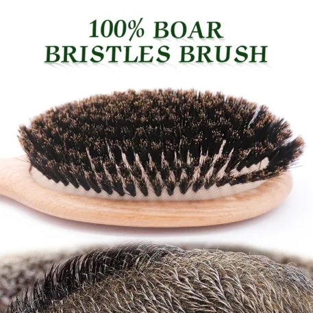 Boar Bristle Hair Brush - Image 2