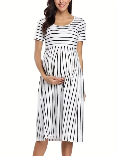 Spring - Summer Maternity Casual Dress - Image 3