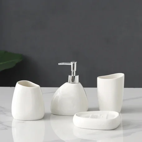 Ceramic Bathroom Accessory Set - Image 7