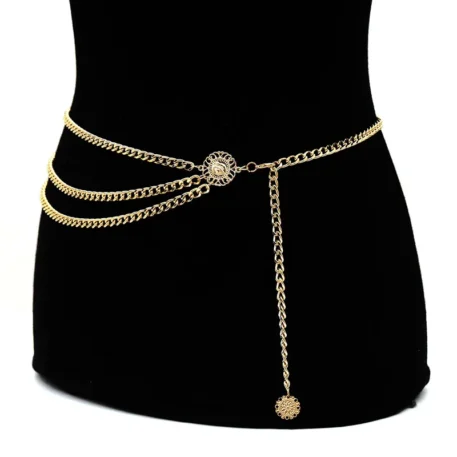 Fashionable Simple Ladies Metal Waist Chain - Image 9