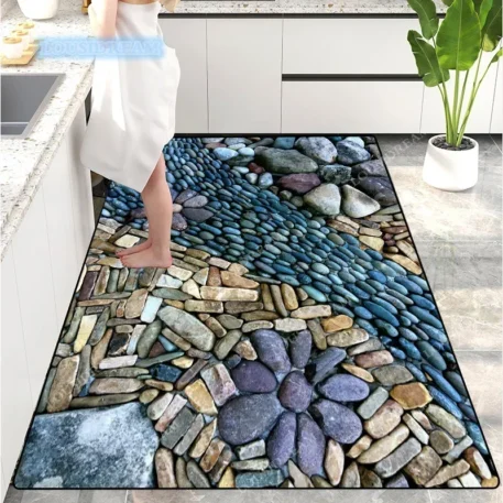 Creative Pebble Door Mat Absorbent with a Non slip back - Image 4