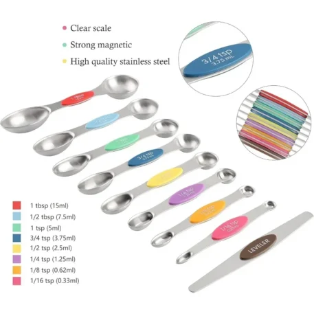 17pcs Stainless Steel Measuring Cup with Magnetic Spoons - Image 5