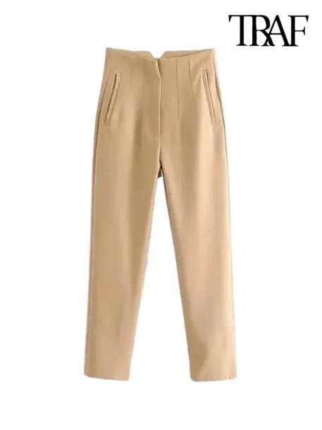 TRAF Casual Basic Solid Pants - Image 5