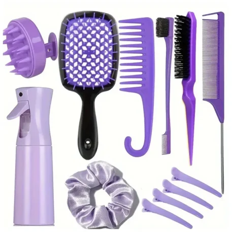 12 pcs hairstyle Brush and Comb set - Image 3