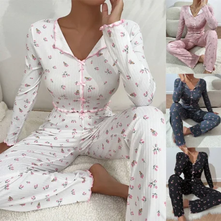 Floral Print Pajama Set