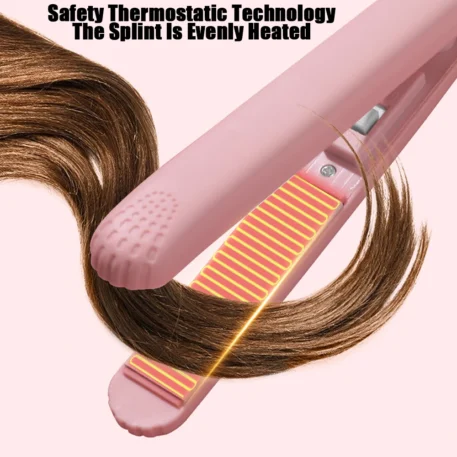 Pink Ceramic Flat Iron Hair Straightener - Image 3