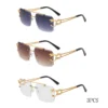 Fashion Leopard Rimless Sunglasses - Image 23
