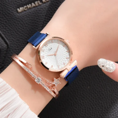 Women Bracelet Set  and a Quartz Watch - Image 9