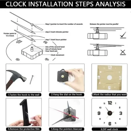 Creative Frameless DIY Wall Clock - Image 5