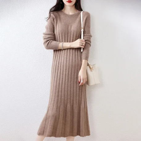 Autumn - Winter Knitted Wool Dress