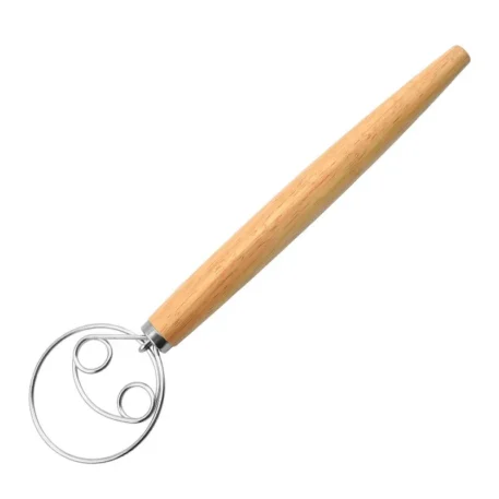 Dough Mixer Wooden Handle 430 Stainless Steel - Image 7