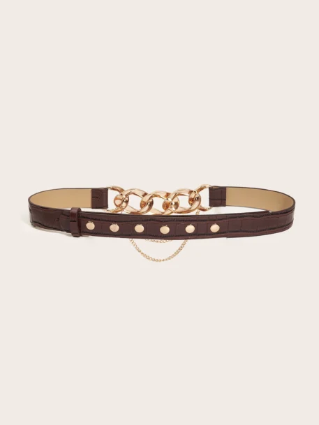 Fashionable removable chain buckle - trendy belt - Image 2