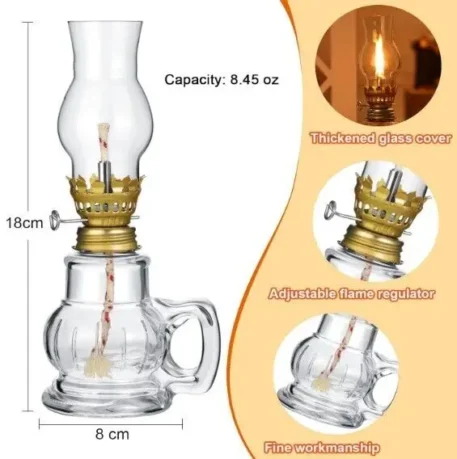 1Pc Mini Chamber Desktop Glass Oil Lamp - Image 7