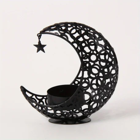 10.5CM  crescent moon star moon metal candle holder - Image 8