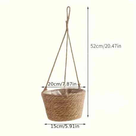 1 Set, Garden Hanging Macrame Baskets - Image 3