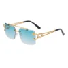 Fashion Leopard Rimless Sunglasses - Image 15
