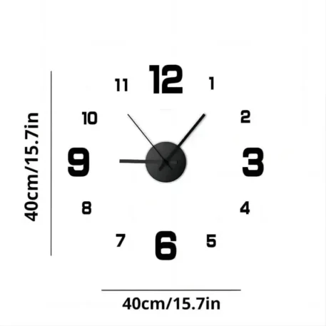 Creative Frameless DIY Wall Clock - Image 4