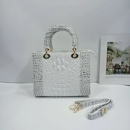 Extremely Beautiful Crocodile Skin Leather Small Handbag - Image 2