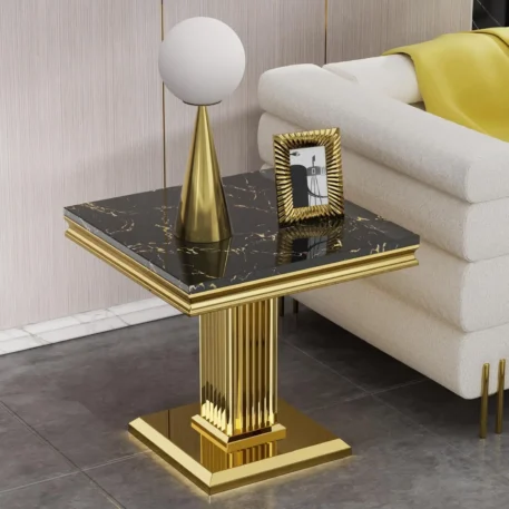 Luxury Accent Entry Way Faux Marble Table - Image 15