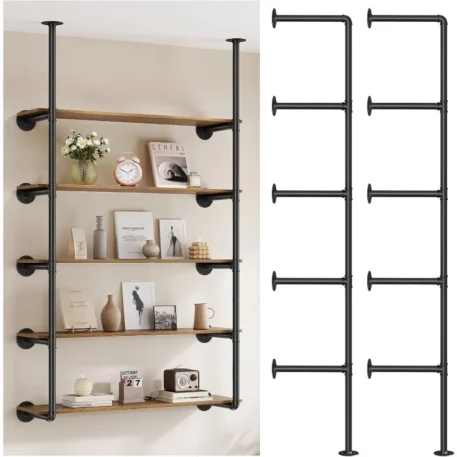 Industrial Iron Pipe Shelf - Wall Mount - Image 4