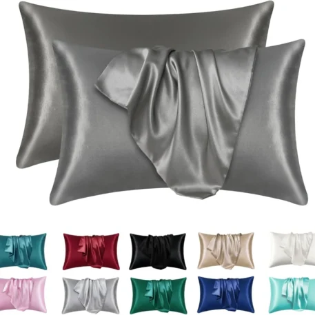 1pc Silky Satin Pillowcase - Image 8