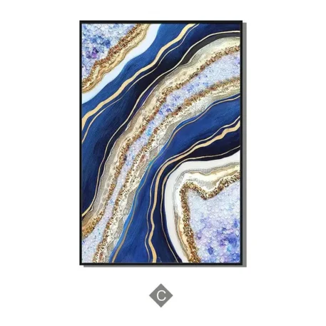 Luxury Abstract Black and Gold Foil Leaves Canvas Art  - NO FRAME - Image 7