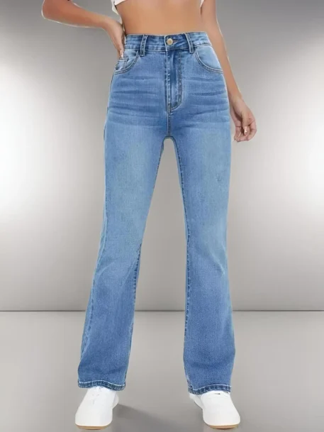 Slimming European and American style high waist Denim Jeans - Image 2