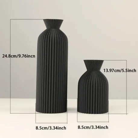 Elegant Black Plastic Vase - Boho Chic - Image 6