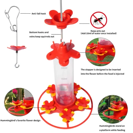 Hanging Hummingbird Bird Feeder Anti-ants -  Leakproof - Image 6