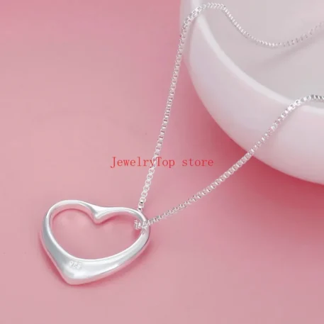 925 Sterling silver heart bracelet and necklace - Image 5